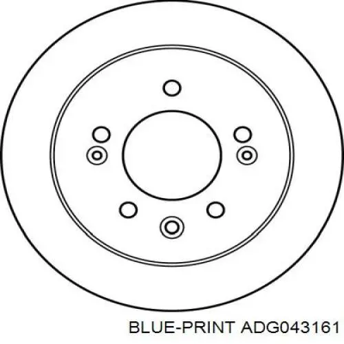 ADG043161 Blue Print диск гальмівний задній