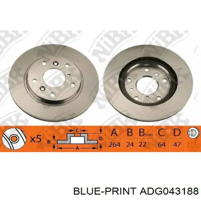 Диск переднього гальма Premium PR0395 ціна, від 41.13 USD