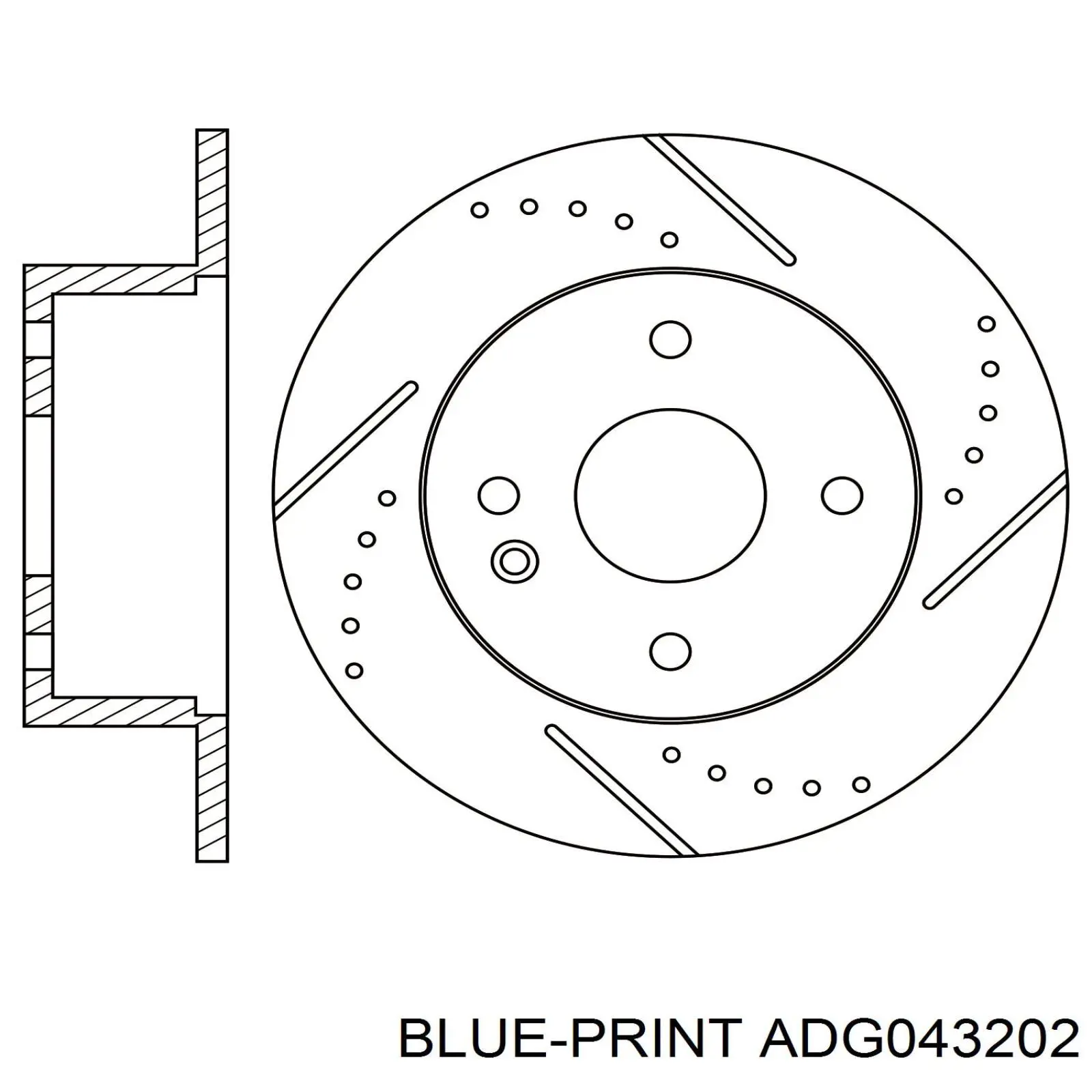 Гальмівні диски ADG043202 Blue Print
