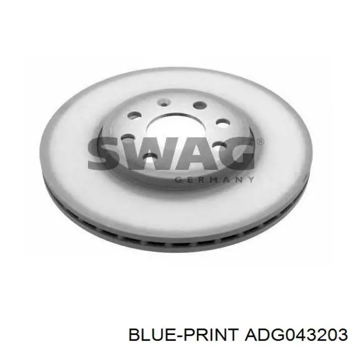 Диск переднього гальма Blue Print ADG043203 ціна, від 39.46 USD