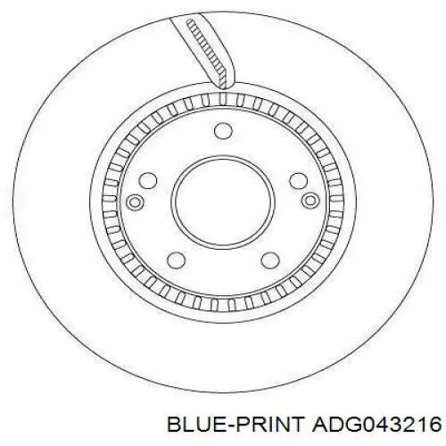 Купити ADG043216 Blue Print Диск заднього гальма