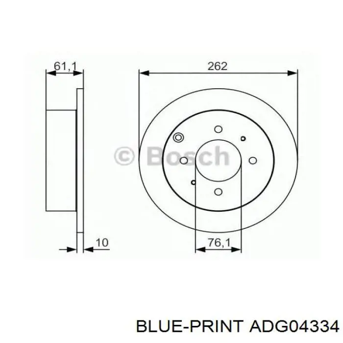 Диск гальмівний задній Hi-q SD1047