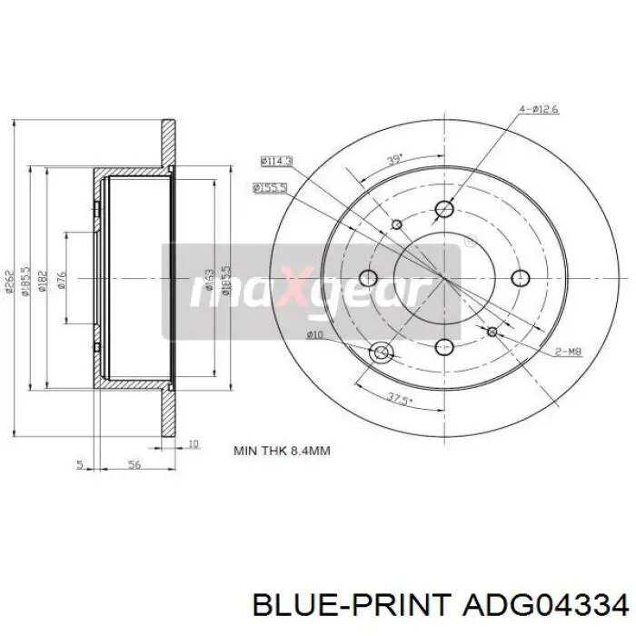 Задні дискові гальма Hi-q SD1047 ціна, від 30.24 USD