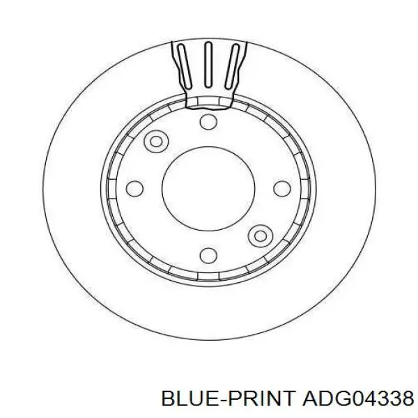 Диск гальмівний передній Blue Print ADG04338