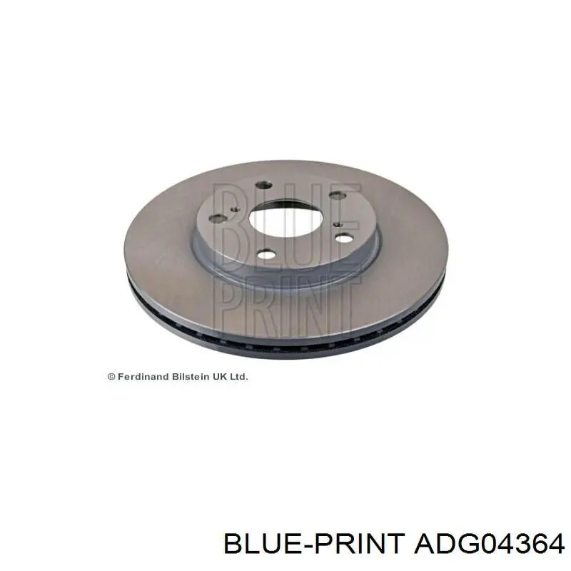 Диск гальмівний передній Blue Print ADG04364