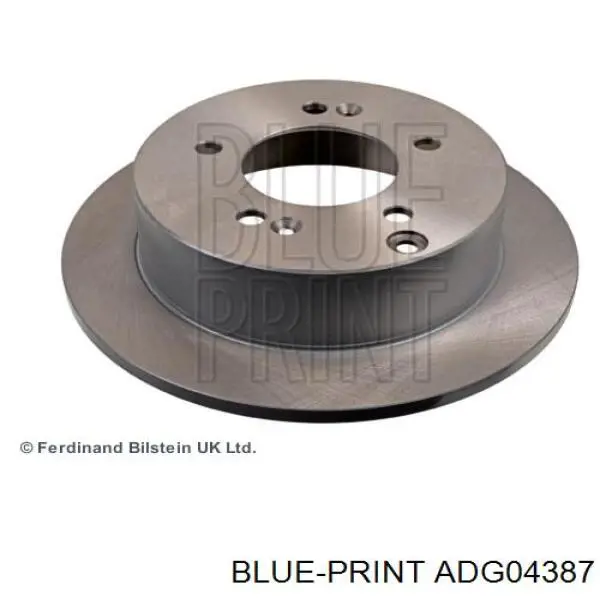 Диск гальмівний задній ADG04387 Blue Print