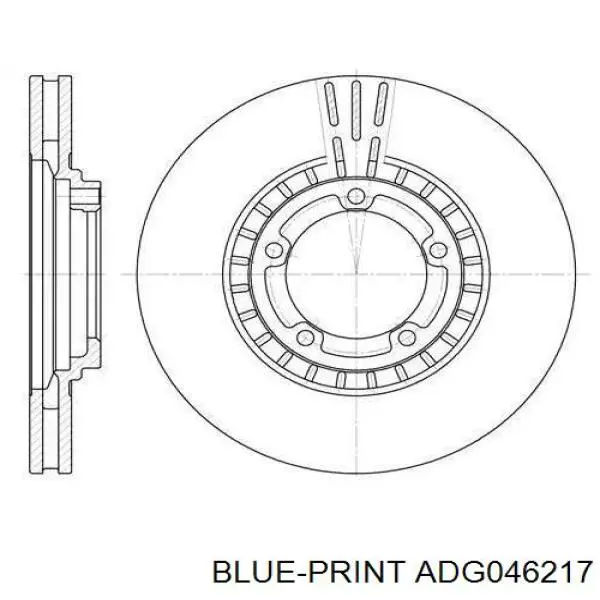 ADG046217 Blue Print трос ручного гальма задній, правий