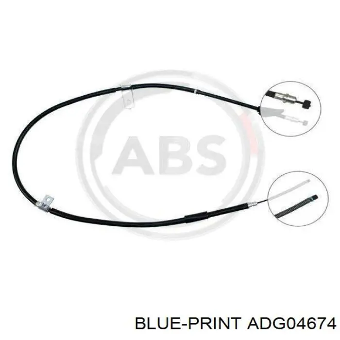 Трос ручного гальма задній, правий ADG04674 Blue Print