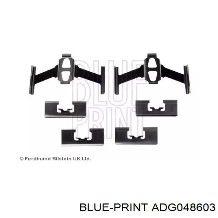 ADG048603 Blue Print комплект пружинок кріплення дискових колодок, задніх
