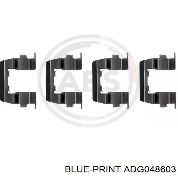 Комплект пружинок кріплення дискових колодок, задніх Blue Print ADG048603 ціна, від 4.11 USD