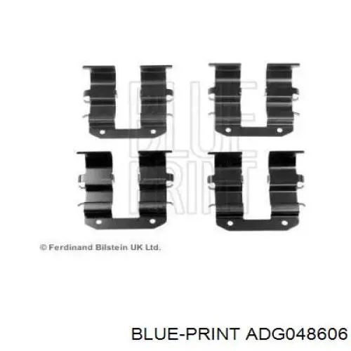 Комплект пружинок кріплення дискових колодок, задніх Blue Print ADG048606 ціна, від 4.87 USD