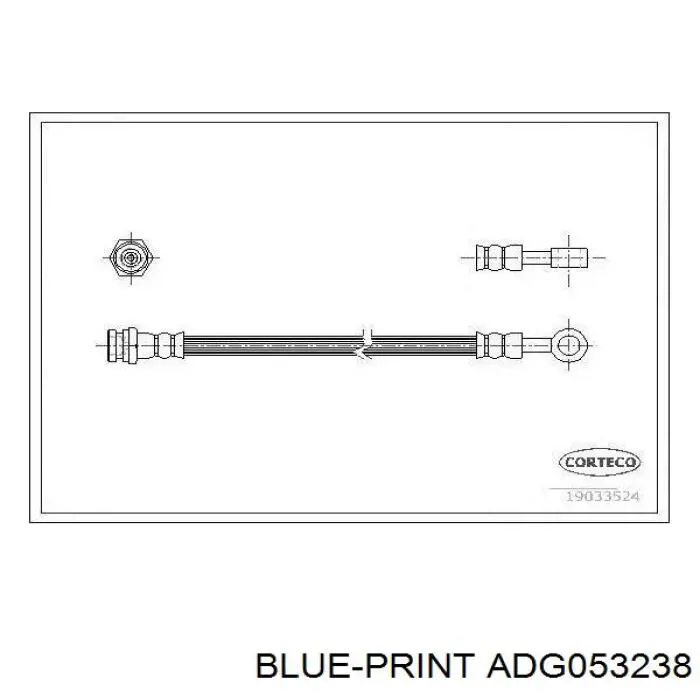 Шланг гальмівний передній, лівий Adriauto 091270 ціна, від 27.91 USD