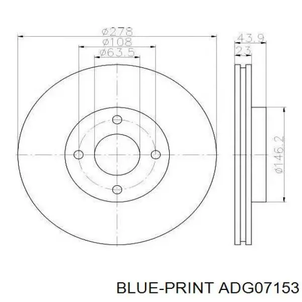 Купити ADG07153 Blue Print Сенсор АБС