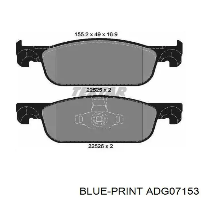 Датчик АБС (ABS) передній, правий ADG07153 Blue Print