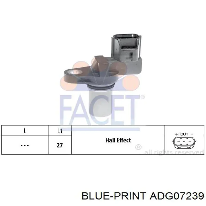 Купити ADG07239 Blue Print Датчик положення (оборотів) коленвалу