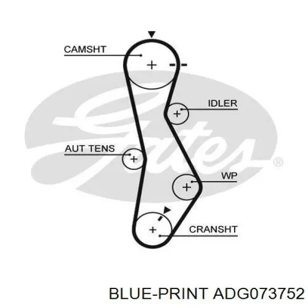 Комплект ГРМ Blue Print ADG073752 ціна, від 147.23 USD