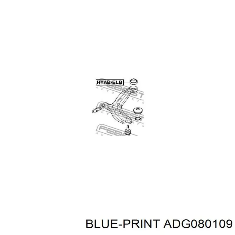 Купити ADG080109 Blue Print Сайлентблок передньої підвіски