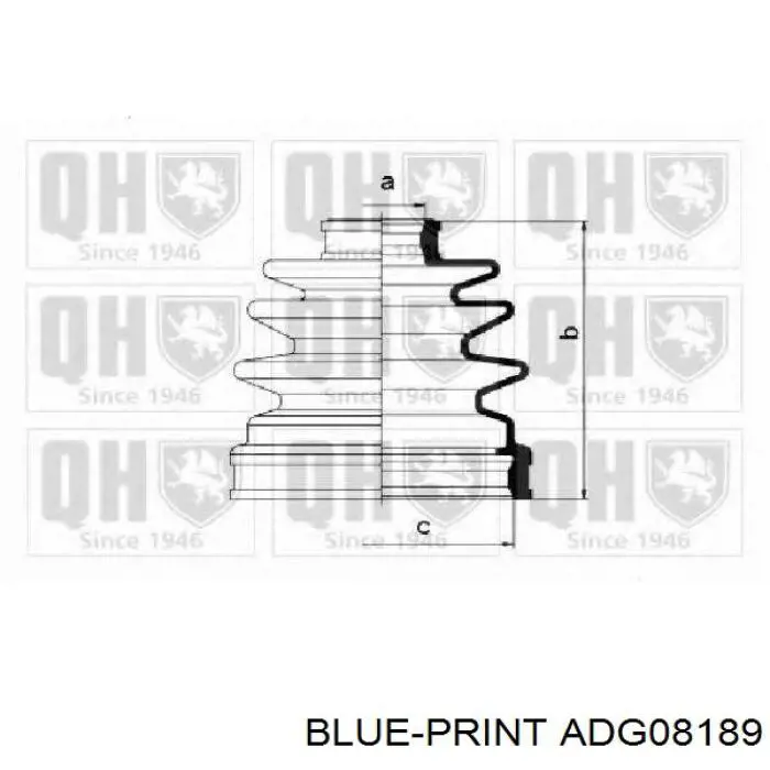 Пильник гранати внутрішній, передній півосі Blue Print ADG08189 ціна, від 6.23 USD
