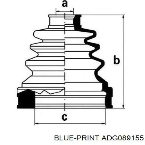 Купити ADG089155 Blue Print Шарнір приводу зовнішній