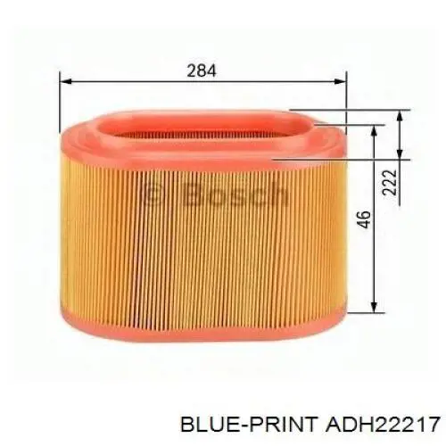 Елемент повітряного фільтра Blue Print ADH22217 ціна, від 5.45 USD