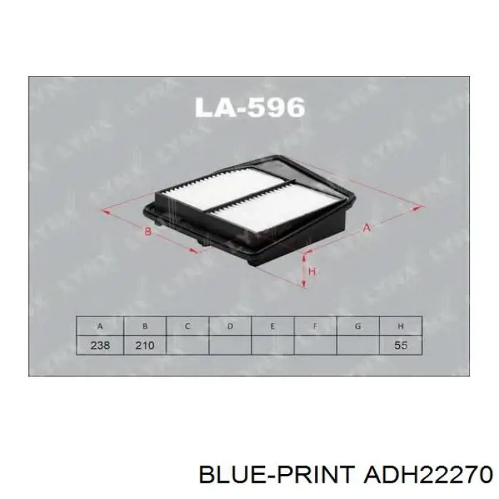 ADH22270 Blue Print фільтр повітряний