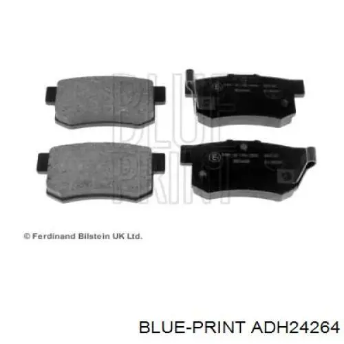 ADH24264 Blue Print Колодки гальмівні задні, дискові
