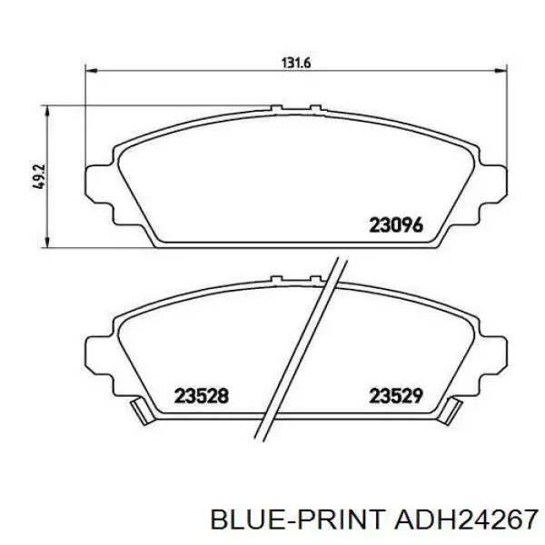 Колодки гальмівні передні, дискові 45022S1AE80 Honda