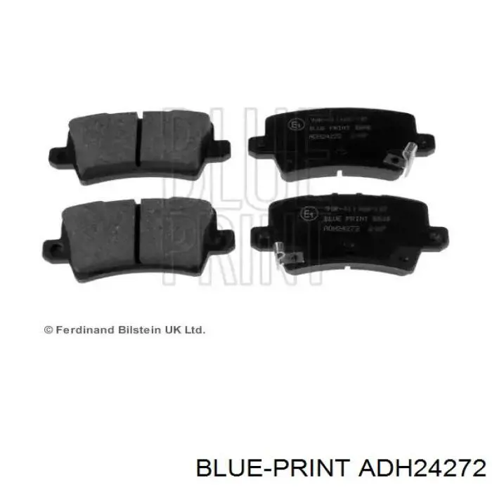 ADH24272 Blue Print колодки гальмові задні, дискові