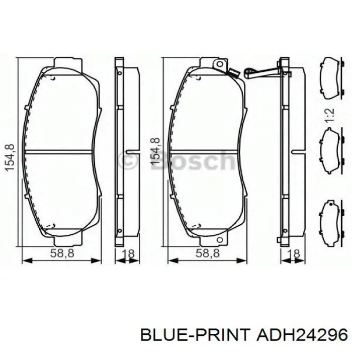 Тормозні колодки ADG BPF001C