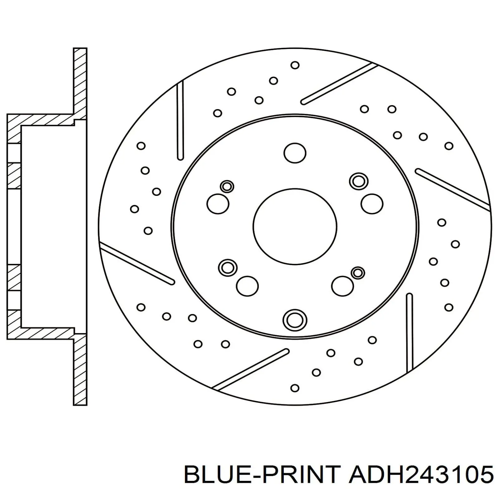 Гальмівні диски ADH243105 Blue Print