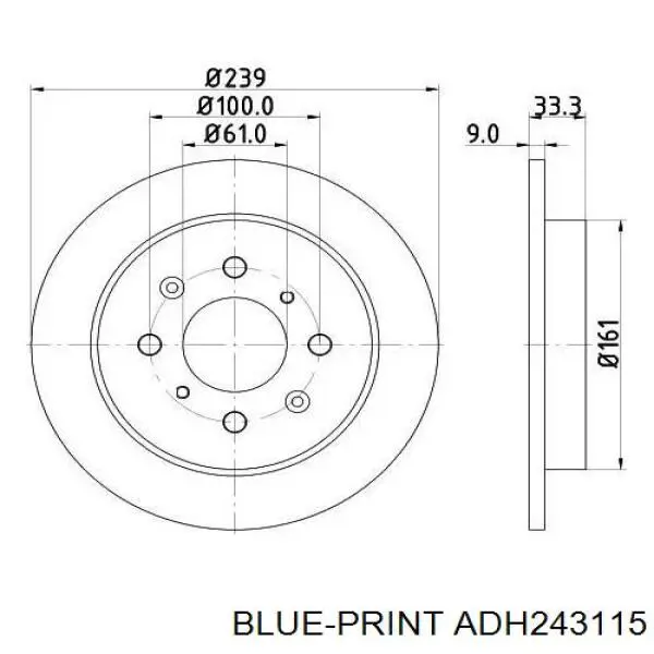Купити 42510TF0000 Honda Диск заднього гальма