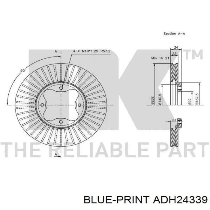Диск переднього гальма Jurid/Bendix PRT1591 ціна, від 35.08 USD