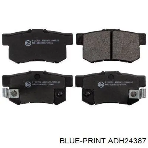 Диск гальмівний задній Blue Print ADH24387