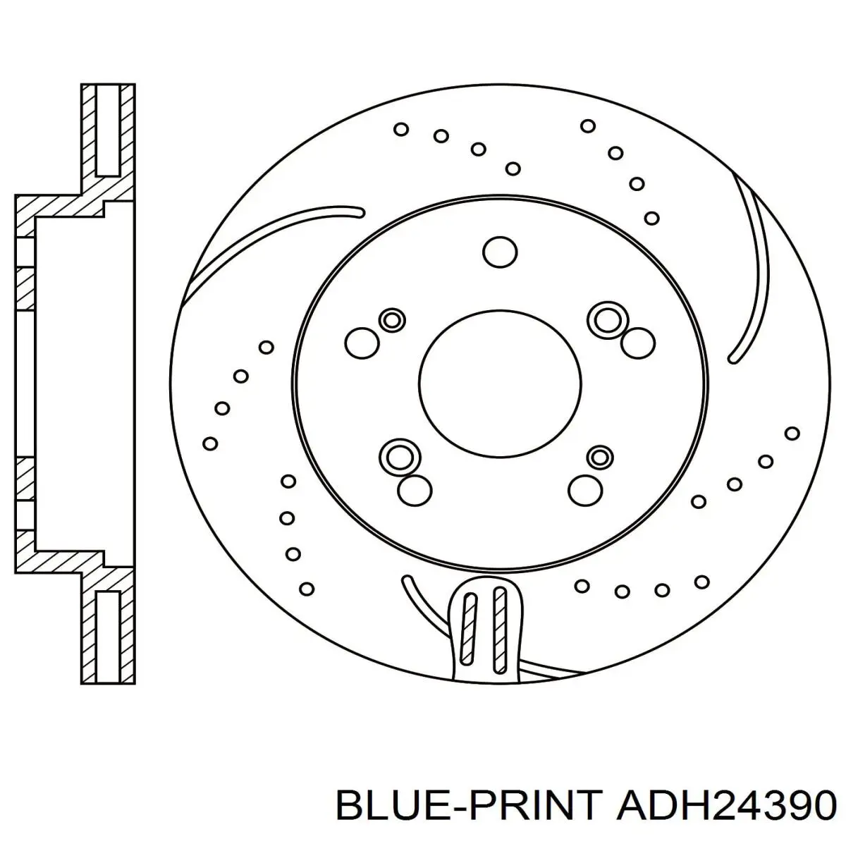 Гальмівні диски передні ADH24390 Blue Print