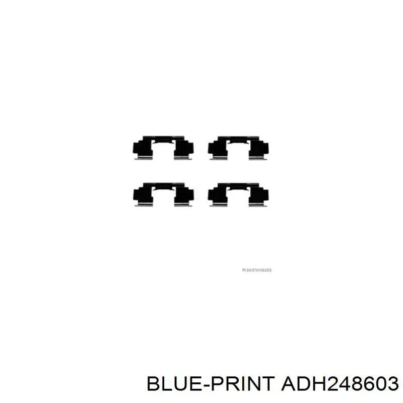 ADH248603 Blue Print комплект пружинок кріплення дискових колодок, передніх