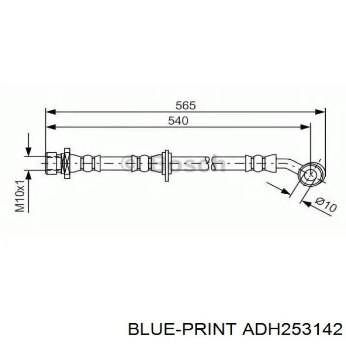 Шланг гальмівний передній, правий SL5662 ABS