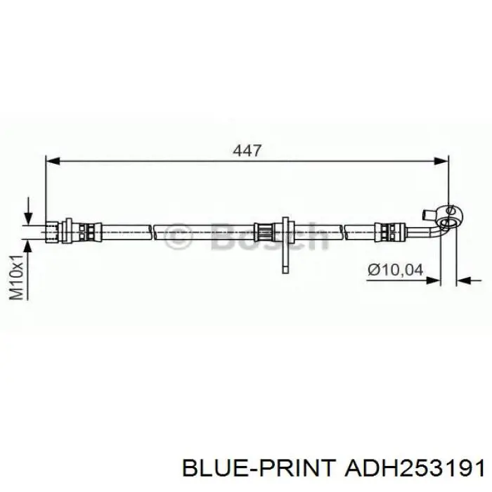 BBH2155 Kavo Parts шланг гальмівний передній, правий