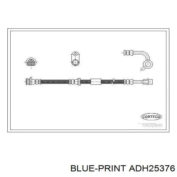 Шланг гальмівний передній, правий K&K FT0814 ціна, від 25.69 USD