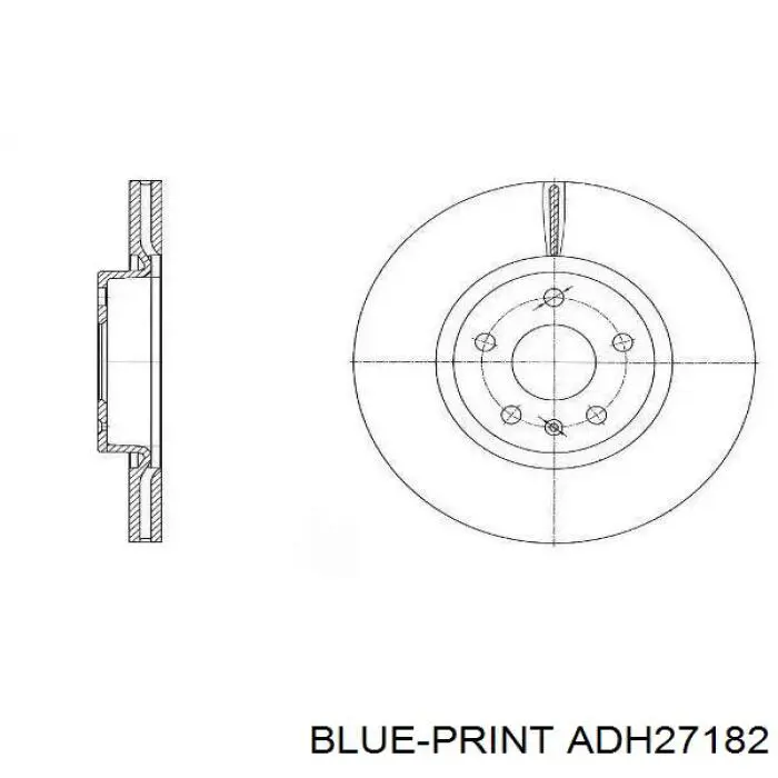 ADH27182 Blue Print датчик абс (abs передній, правий)