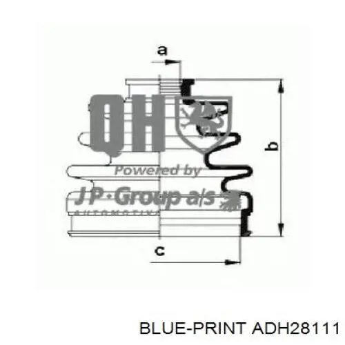 Пильник шарніра кутових швидкостей зовнішній передній Blue Print ADH28111 ціна, від 7.74 USD