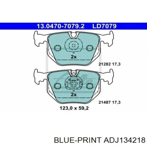Задні гальмівні колодки Blue Print ADJ134218 ціна, від 31.84 USD