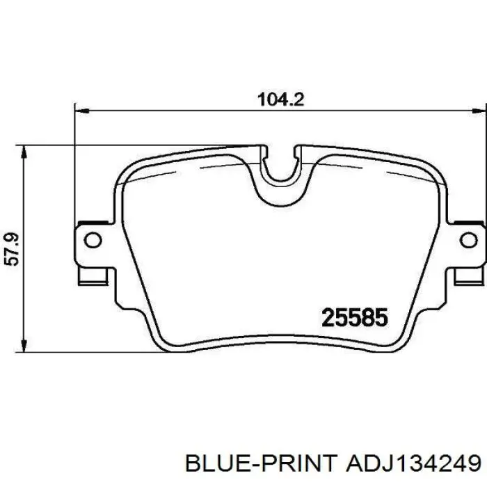 Задні гальмівні колодки Blue Print ADJ134249 ціна, від 37.29 USD