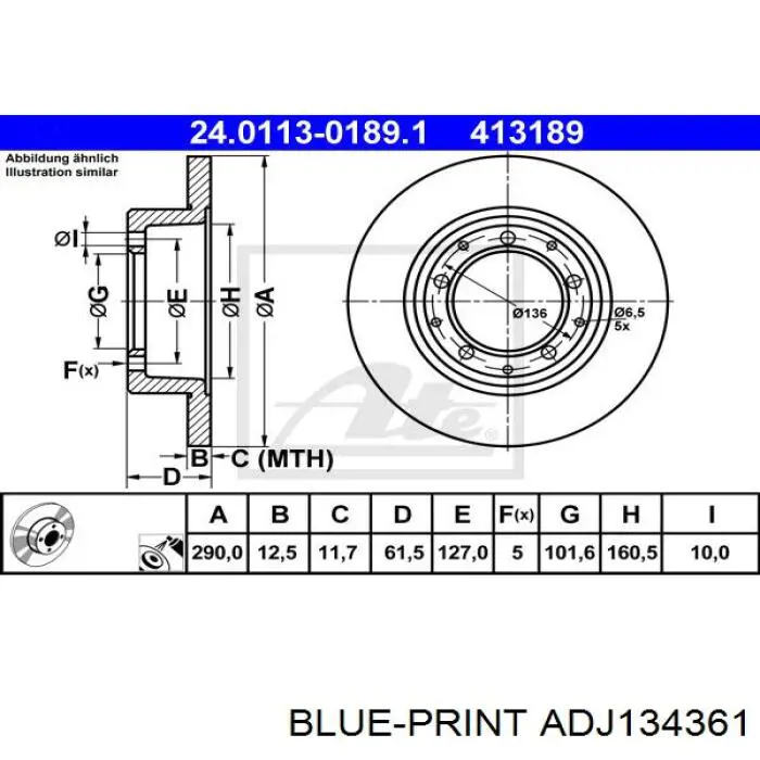 Диск переднього гальма ABS 15615 ціна, від 45.48 USD