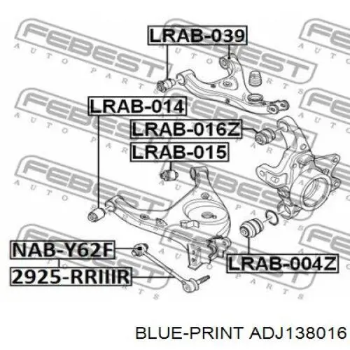 RHF000260 Britpart Сайлентблок задньої підвіски