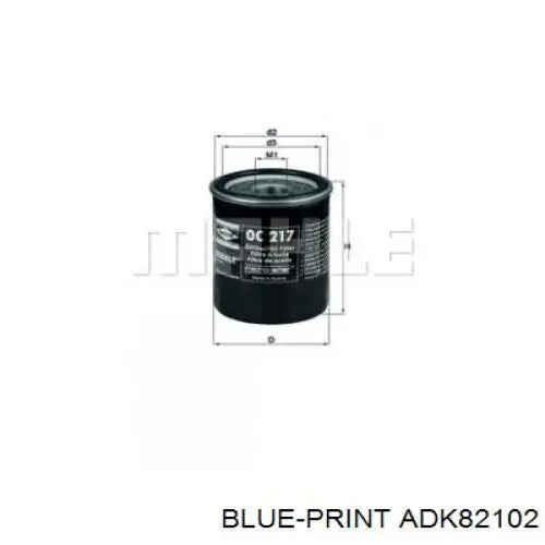 Купити ADK82102 Blue Print Фільтр очищення масла відцентровий