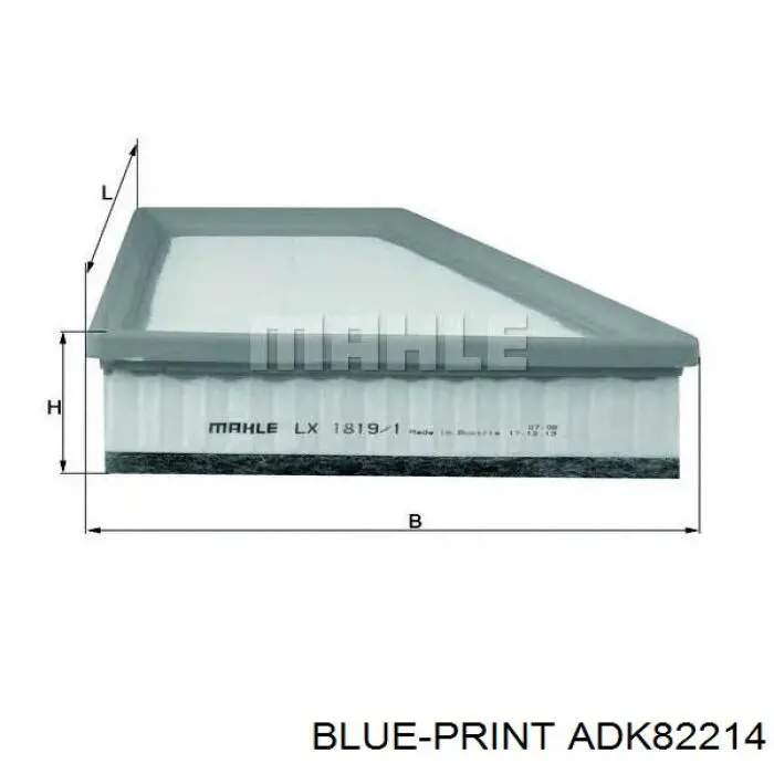 Повітряний фільтр ADK82214 Blue Print