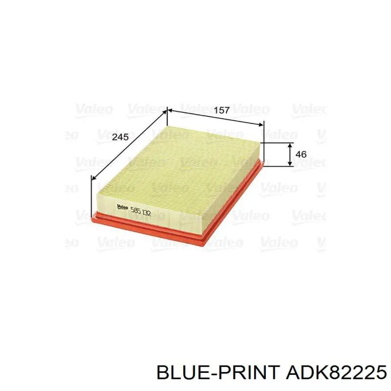 Купити ADK82225 Blue Print Автомобільний фільтр повітря