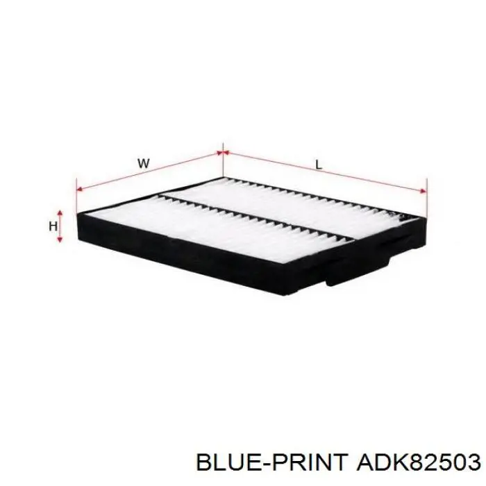 Купити ADK82503 Blue Print Фільтр салону вугільний