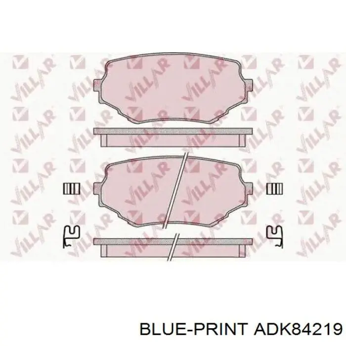Купити ADK84219 Blue Print Колодки гальмівні передні, дискові