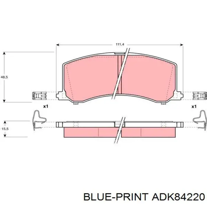 Гальмівні колодки Blue Print ADK84220 ціна, від 12.12 USD